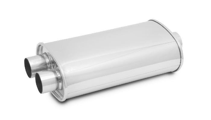 Muffler, STREETPOWER series, 304 Stainless Steel, Mirror Polished, 3.00 in. Inle