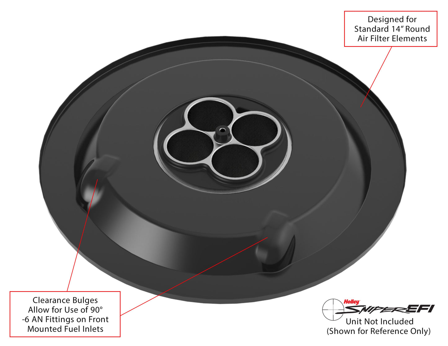 HOLLEY HOLLEY SNIPER EFI AIR CLEANER 14X4 BLK