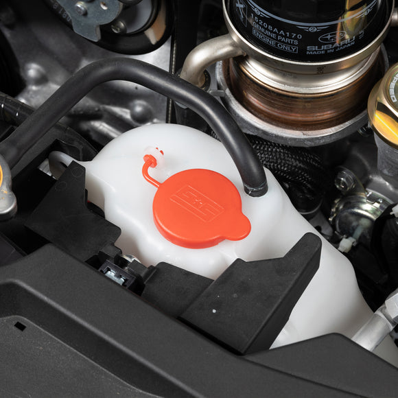 Grimmspeed Engine Bay Reservoir Cap Set Red For Subaru 02-21 WRX/STI/FXT/OBXT/LG