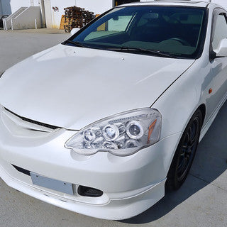 JDM Brand 2002-2004 Acura RSX Dual Halo Projector Headlights (Chrome Housing/Clear Lens)