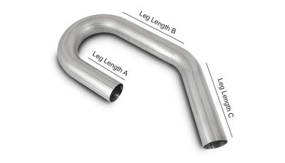 Mandrel Bend U-J 180 45 T304 SS 4.00 O.D. (6 CL, 8 Leg A, 9 Leg B, 13 Leg