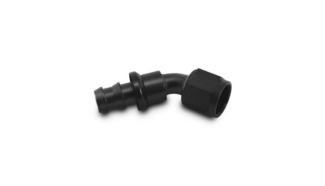 '-10AN Push-On 45 Deg Hose End Fitting - Aluminum