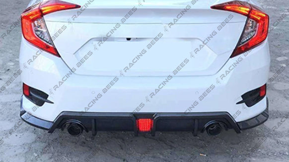JDM Brand 2016-2020 Honda Civic Sedan CS Style Rear Diffuser For Dual Exhaust Models