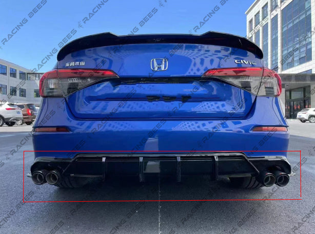 JDM Brand 2022+ Honda Civic Sedan COM Style Rear Diffuser (BLACK)
