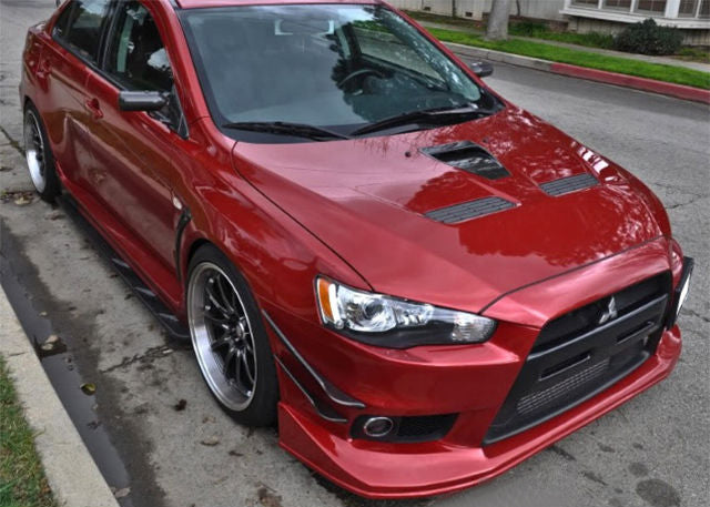 JDM Brand 2008-2014 Mitsubishi Evolution 10 Jun Style front bumper lip