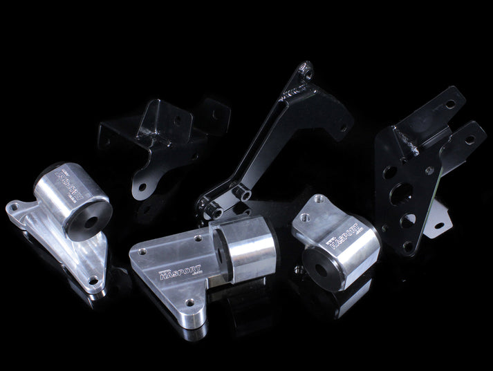 HASPORT Engine Mount Kit For K-Series Engine into 96-00 Civic Solid 6061 Inserts
