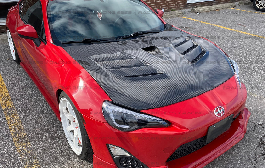 JDM Brand 2013-2018 Subaru BRZ/Scion FRS/Toyota 86 VR2 Style Hood (Carbon Fiber)