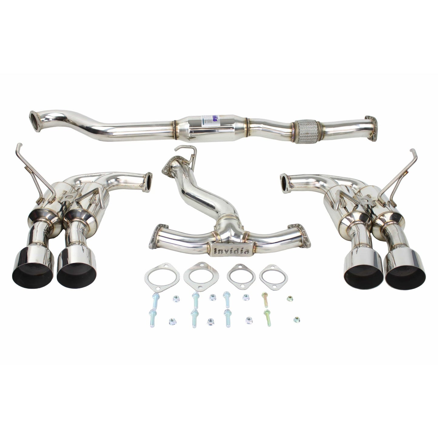 Invidia CATBACK SUBARU WRX/STI GEMINI SINGLE LAYER QUAD S.S. TIP 15-UP 76MM 101mm