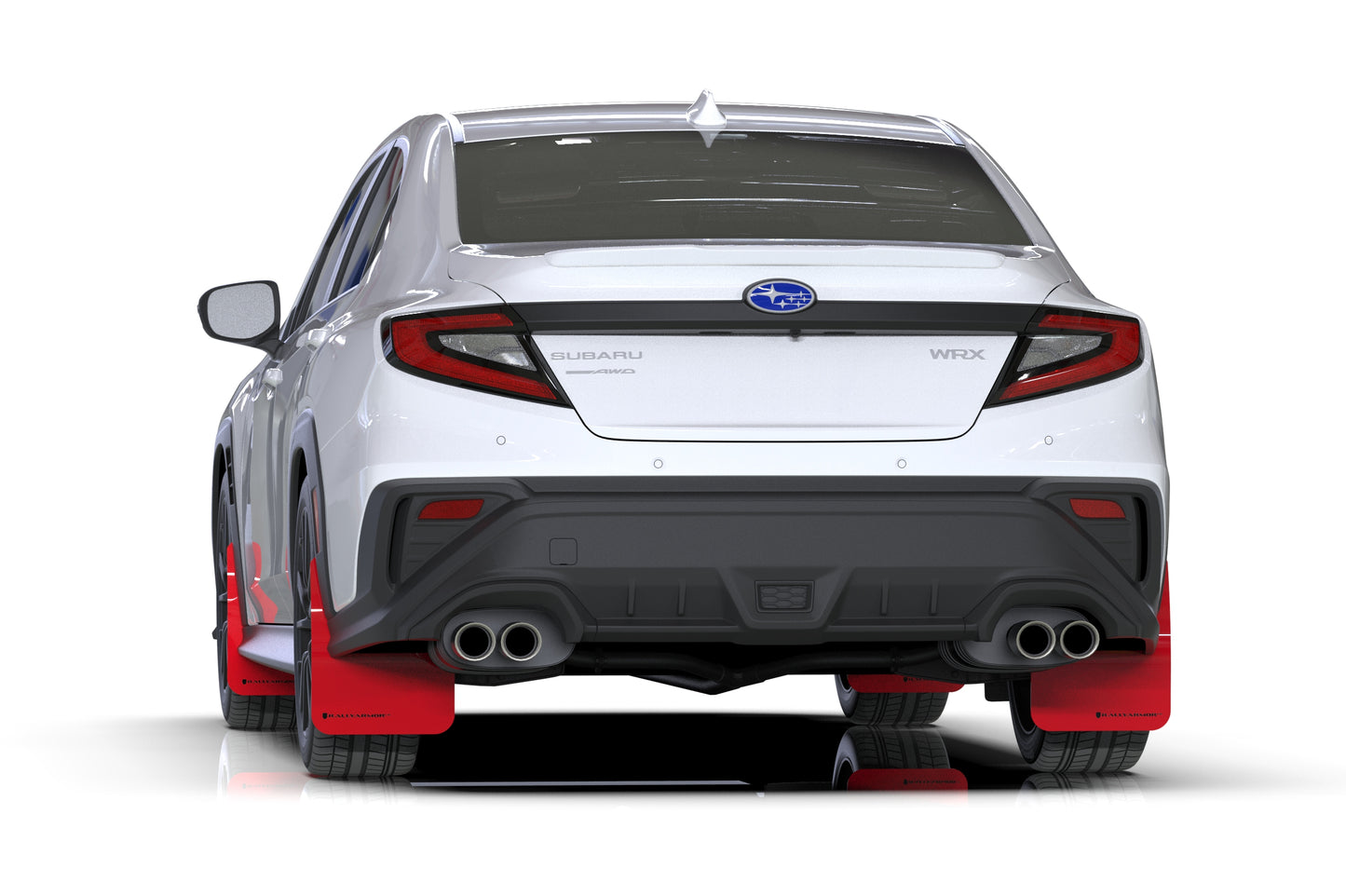 Rally Armor Mud Flaps Subaru WRX 2022-24 (Red/Black Logo)