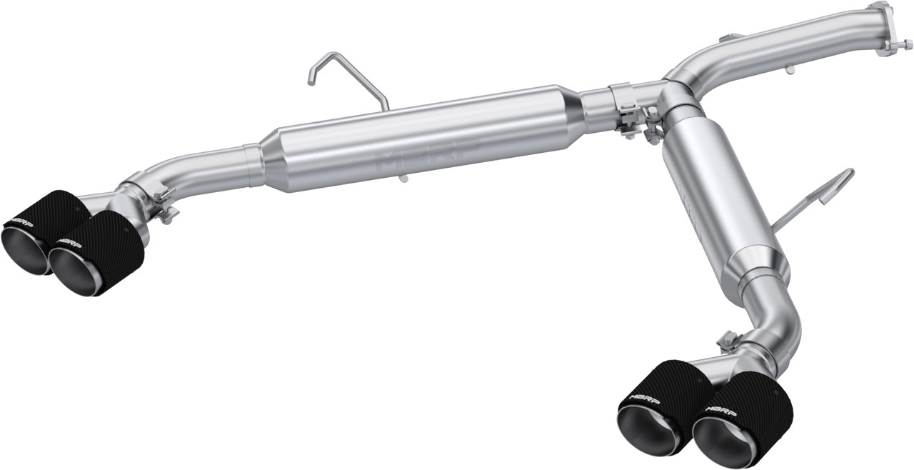 MBRP 2.5" Axle-Back, 2022-2024 Kia Forte GT 1.6L Turbo, Dual Split Rear w/ Quad CF Tips, T304