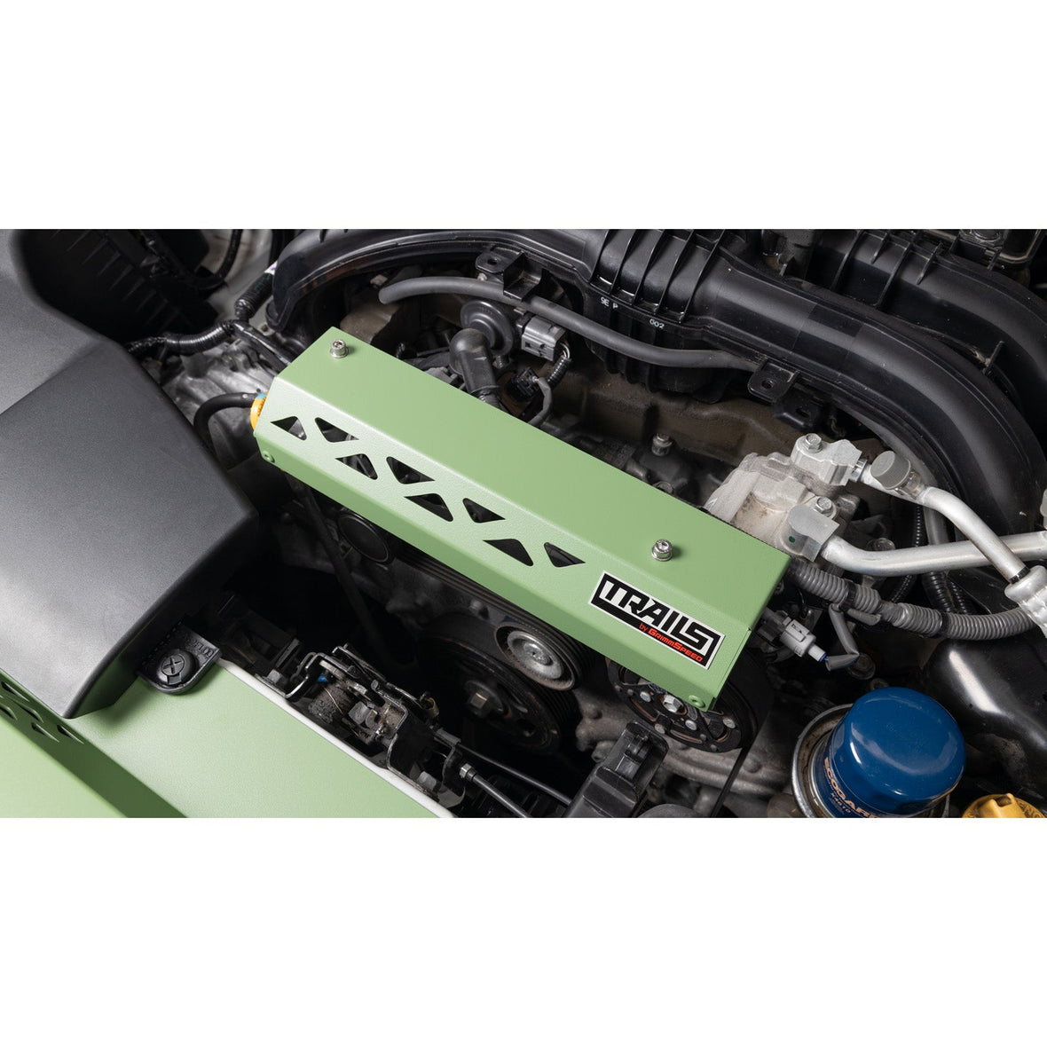 Grimmspeed Pulley Cover Green For Subaru 18+ Crosstrek Trails by GrimmSpeed