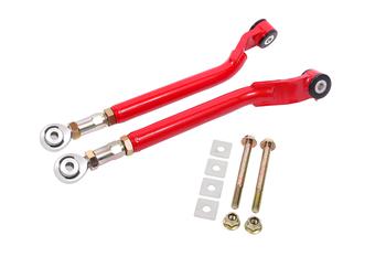BMR Toe rods, rear, on-car adjustable, delrin/rod end combo Red