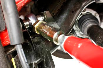 BMR Upper trailing arms, on-car adjustable, rod ends Red