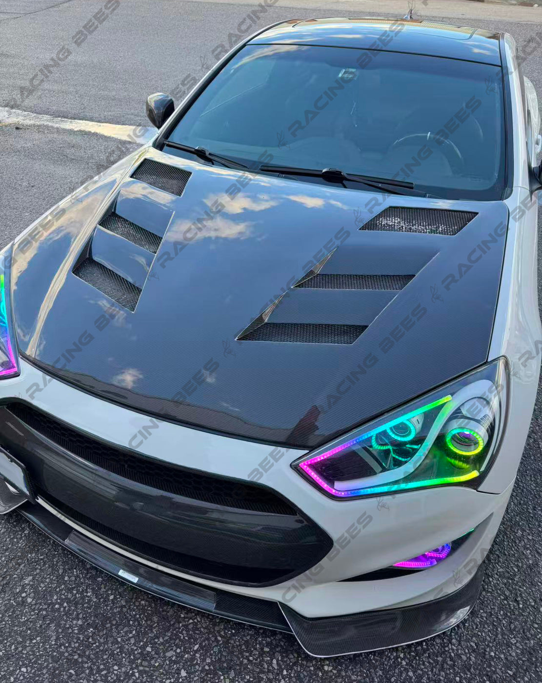 JDM Brand 2013-2016 Hyundai Genesis Coupe VIS Style Hood (Carbon Fiber)