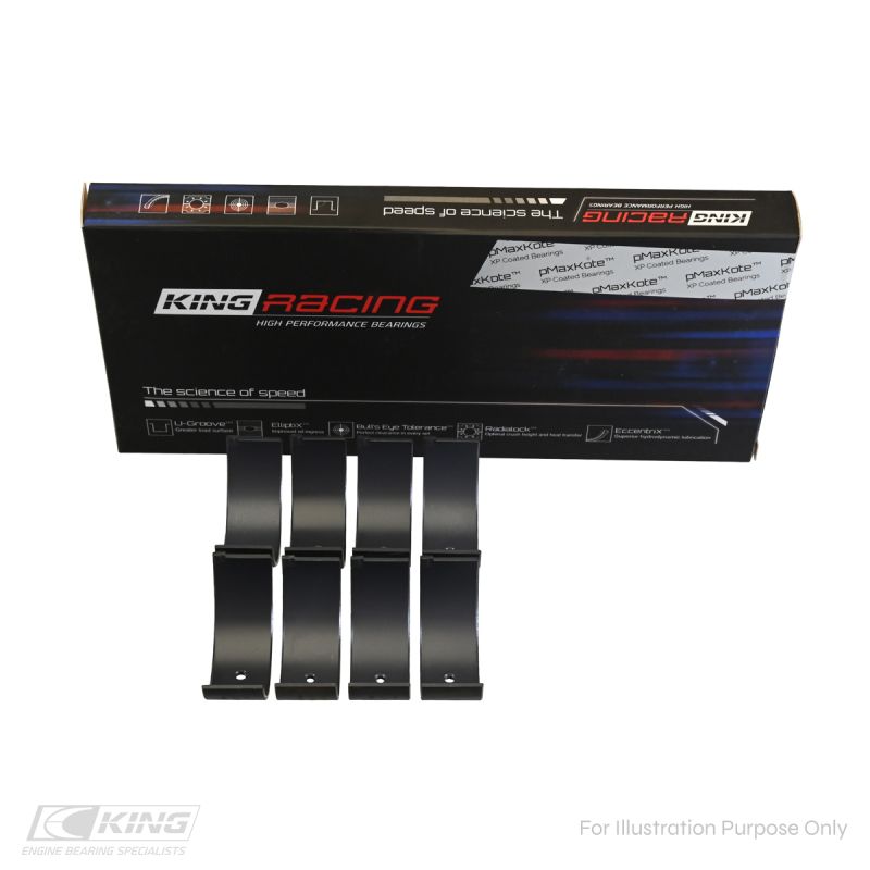 CONNECTING ROD BEARING SET FOR HONDA B20B4, B20Z2, D16 SERIES, ZC, 16V (SET OF 8