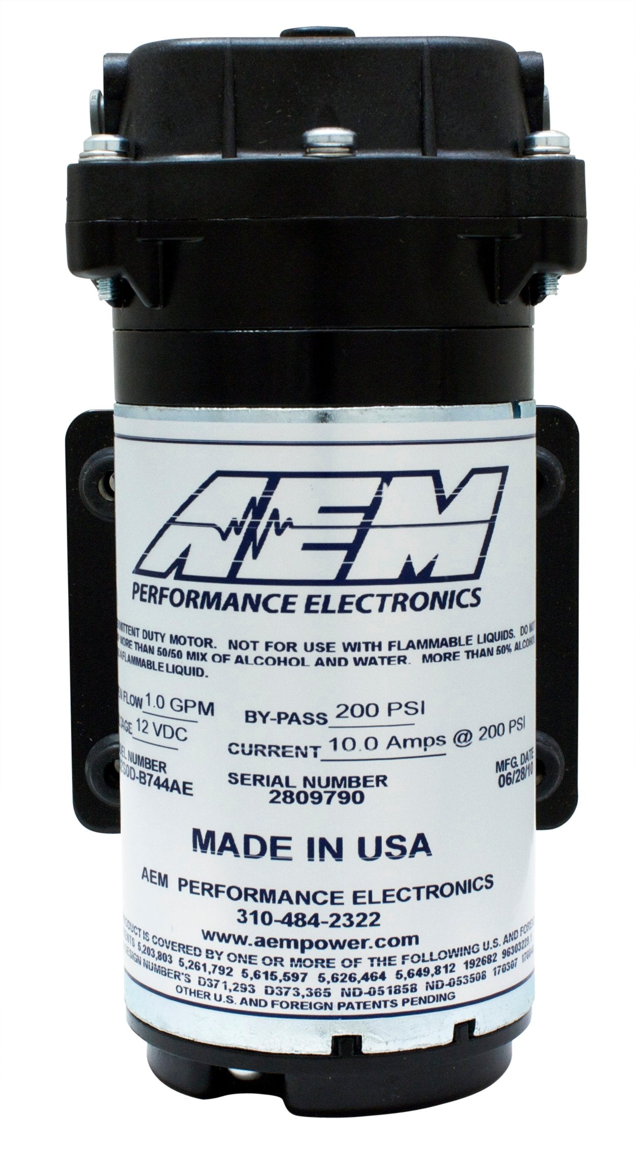 AEM Water/Methanol 1/4" Push-Lock Hose Pump