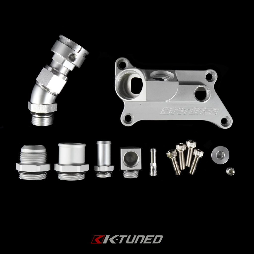 K24 Upper Coolant Housing w/ Filler Neck - Includes Hose End and 16AN (OEM Angle)