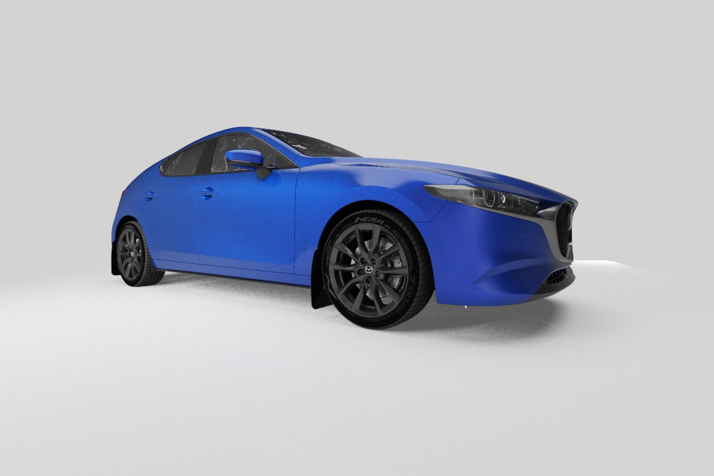 Rally Armor Mud Flaps Mazda 3 2019-23 (Black/Red Logo)