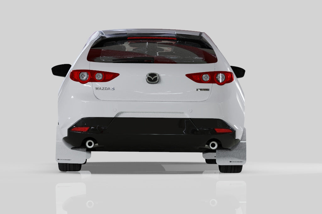 Rally Armor Mud Flaps Mazda 3 2019-23 (Black/Dark Grey Logo)