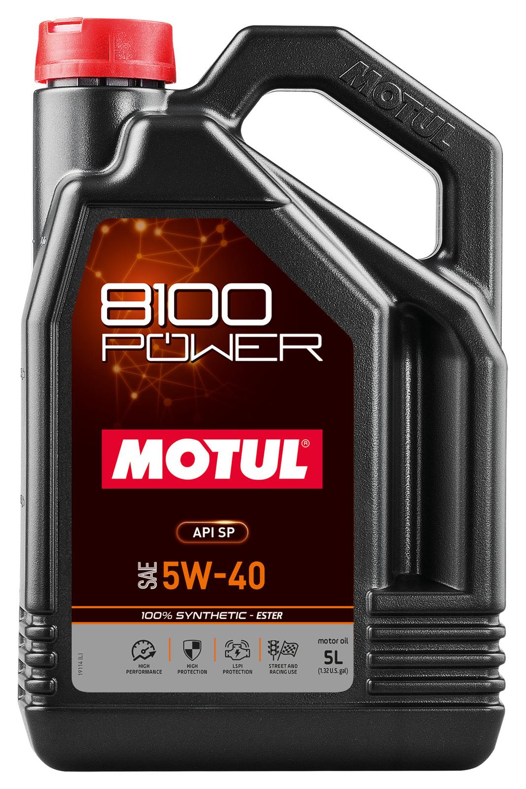 MOTUL Engine Oil 111809 8100 POWER 5W-40