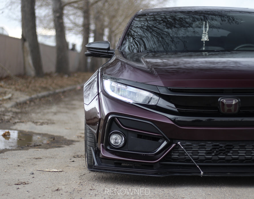JDM Brand 2016-2020 Honda Civic Si/Hatchback CTR Style Front Bumper Lip (Carbon Look)