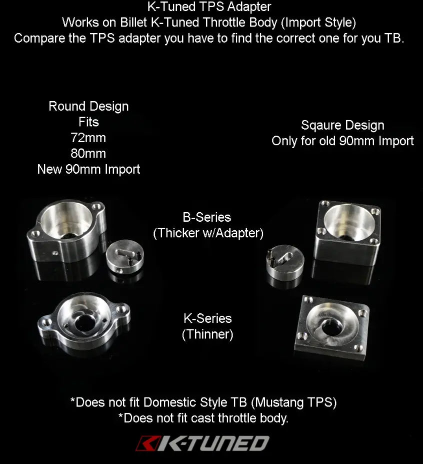 K-Tuned TPS Adapter (Only fits billet K-Tuned TB) - K-Series TPS (SQUARE FLANGE)