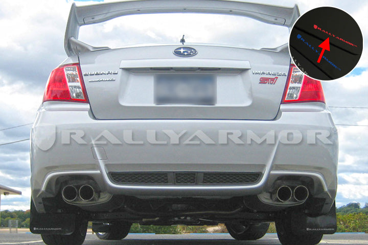 Rally Armor Mud Flaps Subaru WRX & STI Sedan 2011-14 (Black/Red Logo)