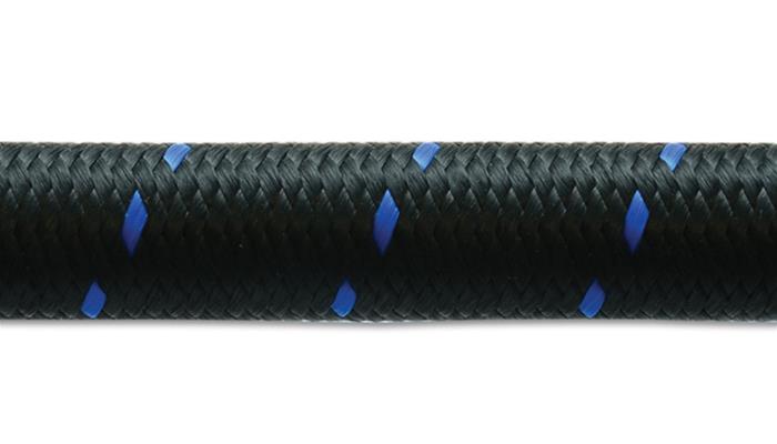'-8 AN Two-Tone Black/Blue Nylon Braided Flex Hose (2 foot roll)