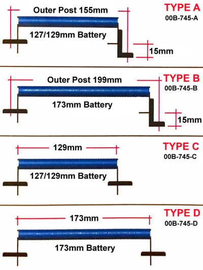 BATTERY BRACKET, 128mm, BRACKET TYPE A & B