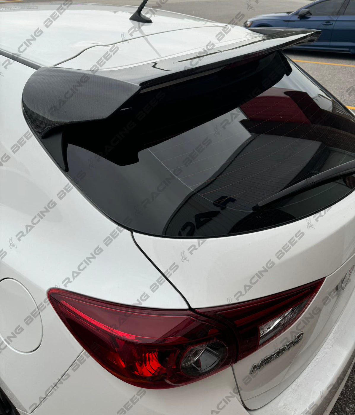 JDM Brand 2014-2018 Mazda 3 Hatchback H Style Trunk Spoiler (Carbon Fiber)