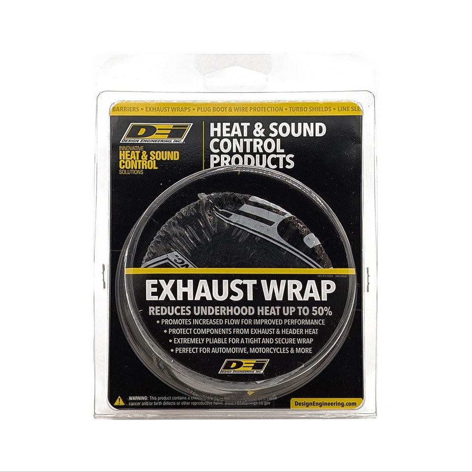 Exhaust Wrap 2 x 25ft - Titanium - Black