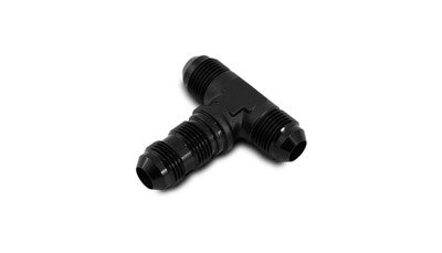 '-6AN Bulkhead Adapter Tee Fitting - Anodized Black Only