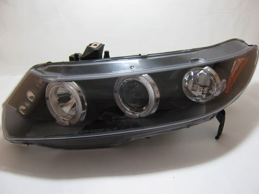 JDM Brand 2006-2011 Honda Civic Coupe Black Housing Projector Style Headlights