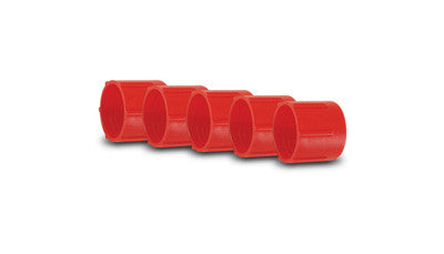 Female -10AN Plastic Plug, Red, Pack of 5