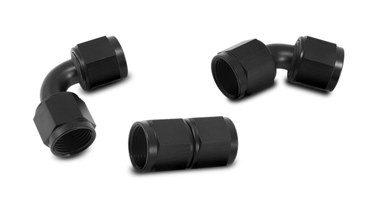 '-10AN Female 90 Degree Union Adapter (AN to AN) - Anodized Black Only