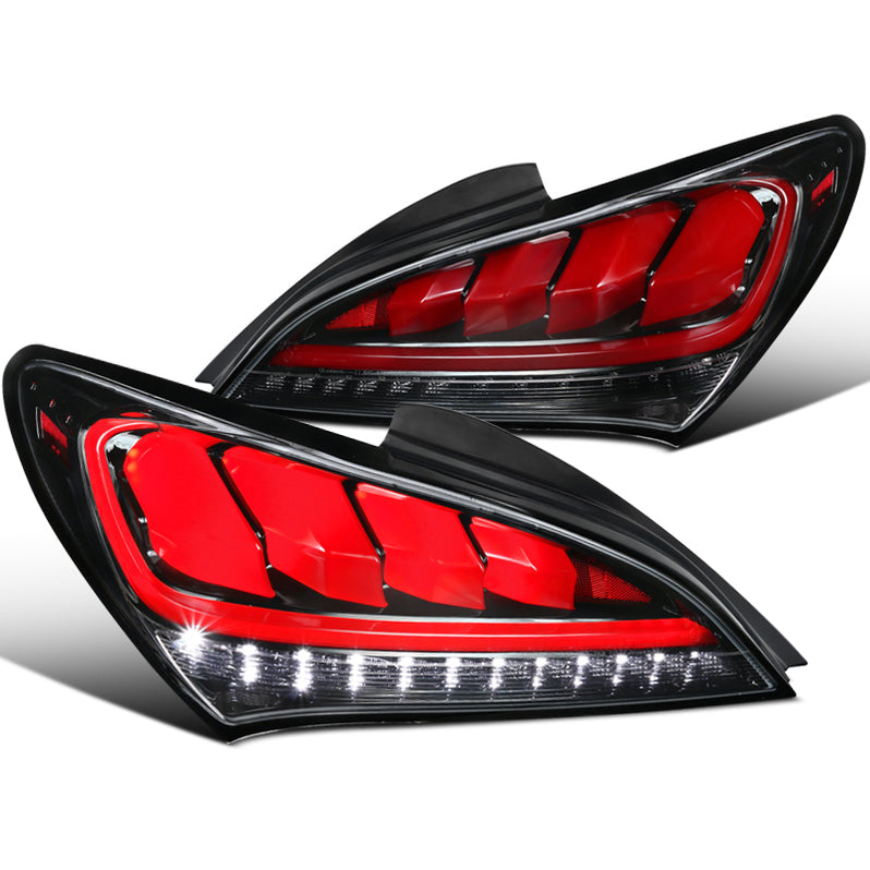 JDM Brand 2010-2016 Hyundai Genesis Coupe Sequential LED Tail Lights (RED)