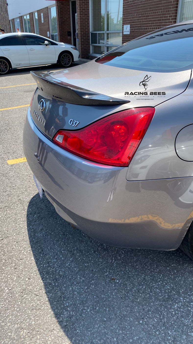 JDM Brand 2009-2013 Infiniti G37 Coupe Duckbill Style Trunk Spoiler (Carbon Fiber)