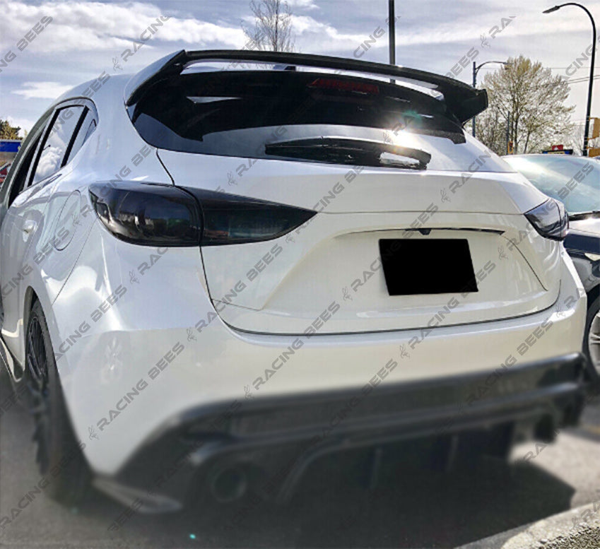 JDM Brand 2014-2018 Mazda 3 Hatchback H Style Trunk Spoiler (Carbon Fiber)
