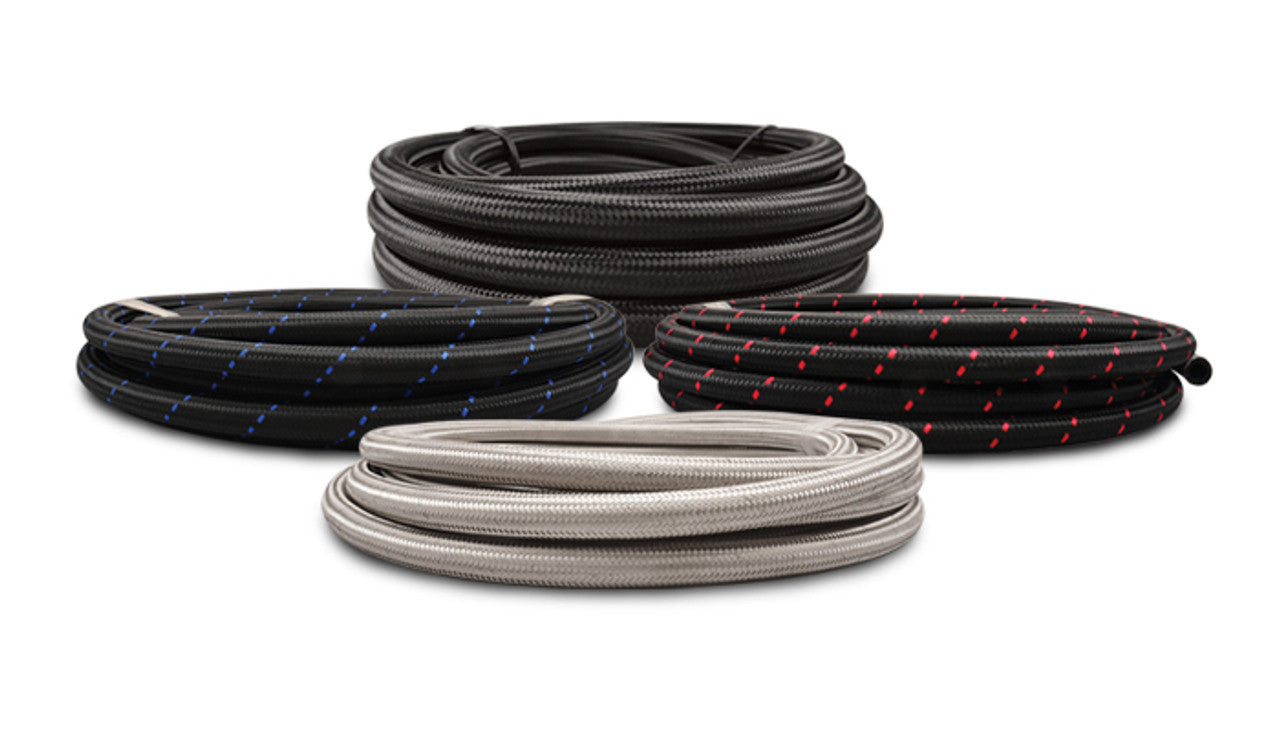 '-10 AN Two-Tone Black/Blue Nylon Braided Flex Hose (20 foot roll)