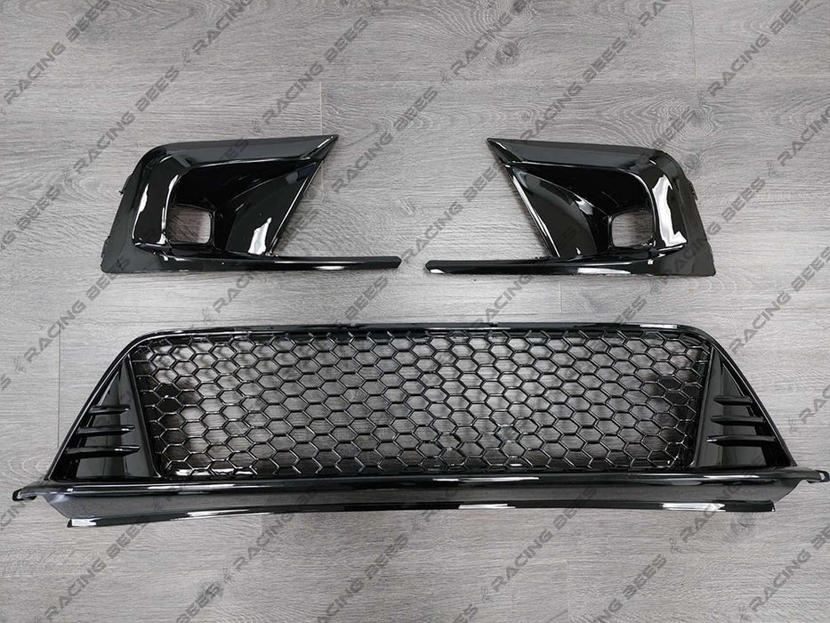 JDM Brand 2022-2024 Honda Civic Type-R Style Lower Grille + Fog Covers (Black)