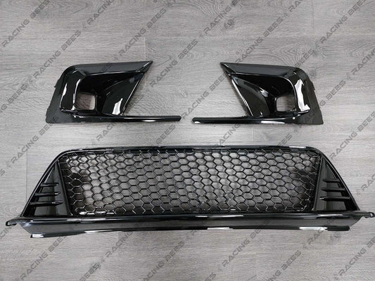 JDM Brand 2022-2024 Honda Civic Type-R Style Lower Grille + Fog Covers (Black)