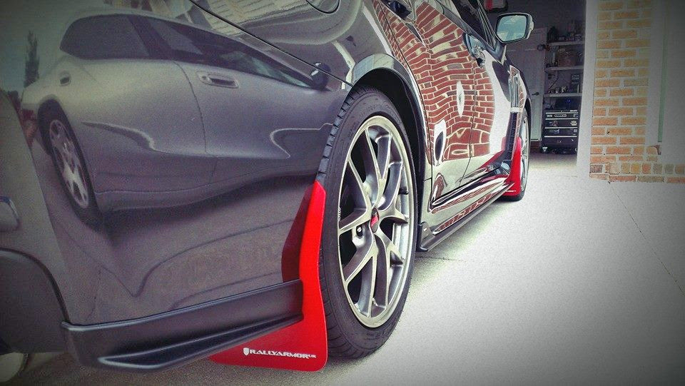 Rally Armor Mud Flaps Subaru Subaru STI & WRX Sedan 2015-21 (Blue/White Logo)