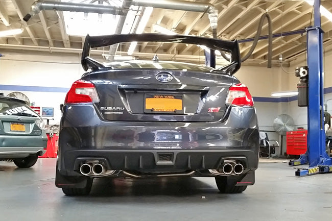 Rally Armor Mud Flaps Subaru Subaru STI & WRX Sedan 2015-21 (Blue/White Logo)