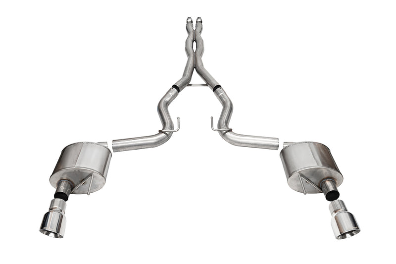 Corsa Exhaust Cat-Back Ford Mustang (GT) 2024+ Slash Cut Tip Polished Xtreme