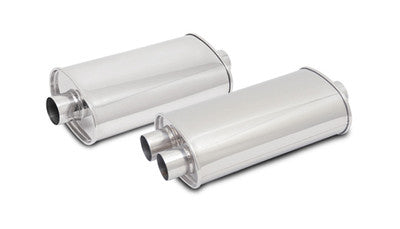 Muffler Oval 5 x 9 x 14 Long 4 Inlet I.D. x 4 Outlet (Offset-Offset)