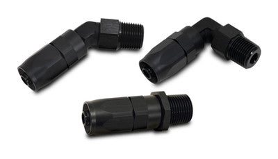'-6AN Male NPT 45Degree Hose End Fitting; Pipe Thread: 1/4 NPT