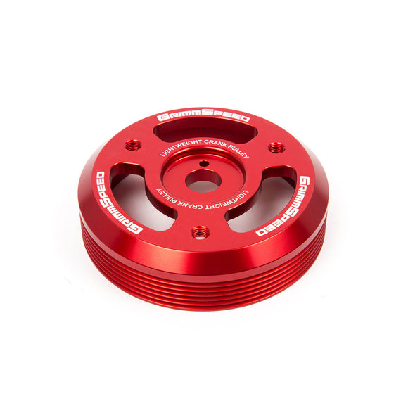 Grimmspeed Lightweight Crank Pulley Red For Subaru FA/FB Engines Equipped w/1-Pi