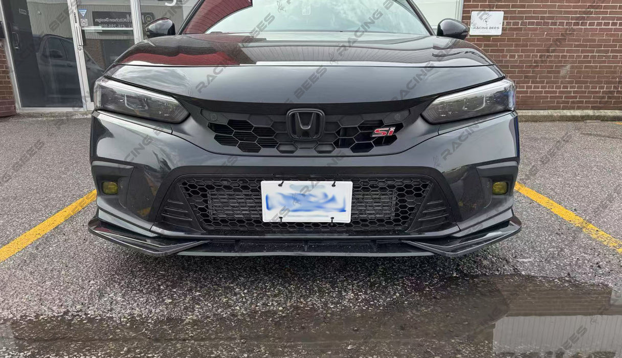 JDM Brand 2022-2024 Honda Civic Type-R Style Lower Grille + Fog Covers (Black)