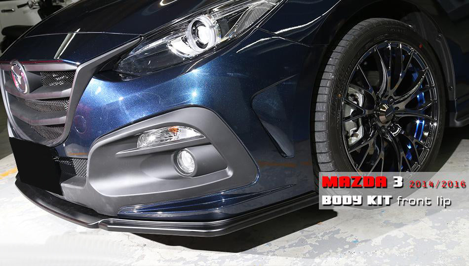 JDM Brand 2014-2016 Mazda 3 Sedan/Hatchback KS Style Front Bumper Conversion (Add-On Lip)