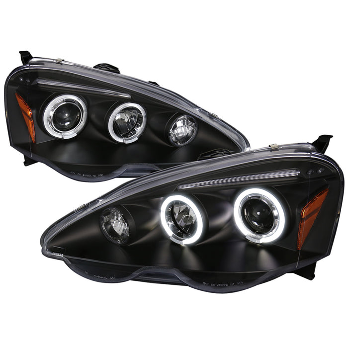 JDM Brand 2002-2004 Acura RSX Dual Halo Projector Headlights (Matte Black Housing/Clear Lens)